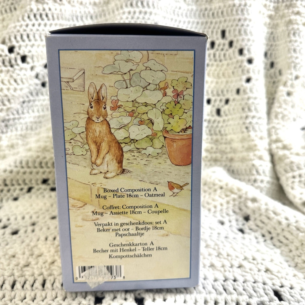 Vtg New Wedgwood Peter Rabbit 3-Piece Breakfast Set Bowl Plate Mug England - Picture 2 of 13